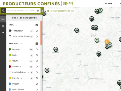 image Carte Producteurs confinés Pays de Dinan